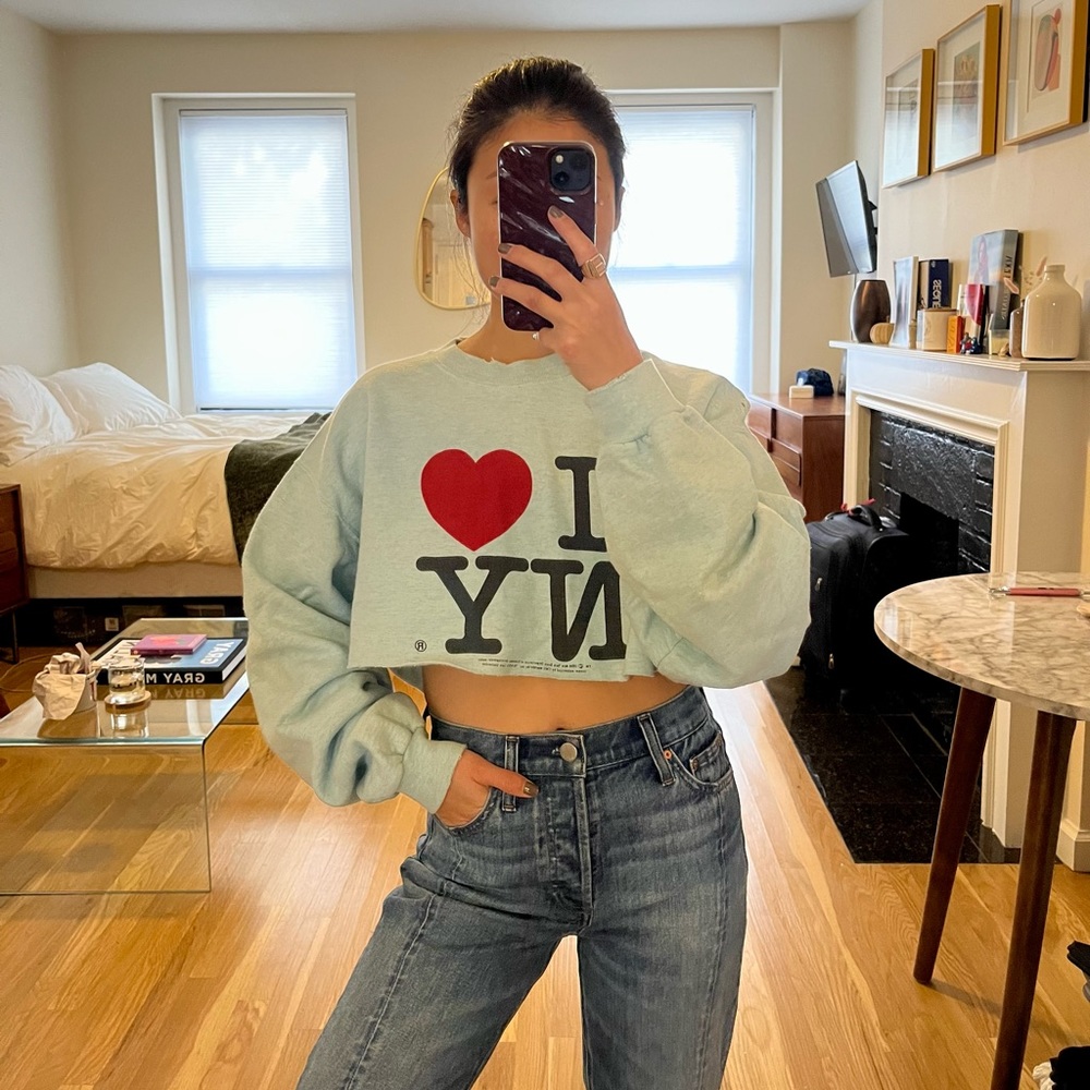 I Love New York Cropped Sweatshirt